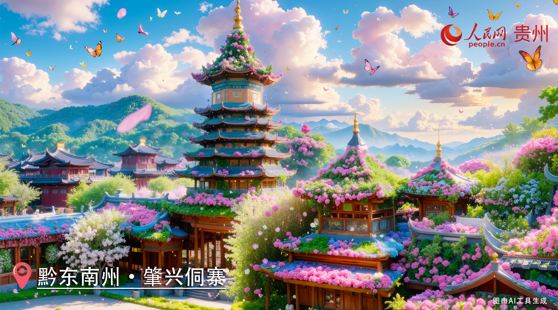 z6尊龙·中国网站：AI绘春领略贵州黔东南的自然人文锦绣风情(图1)