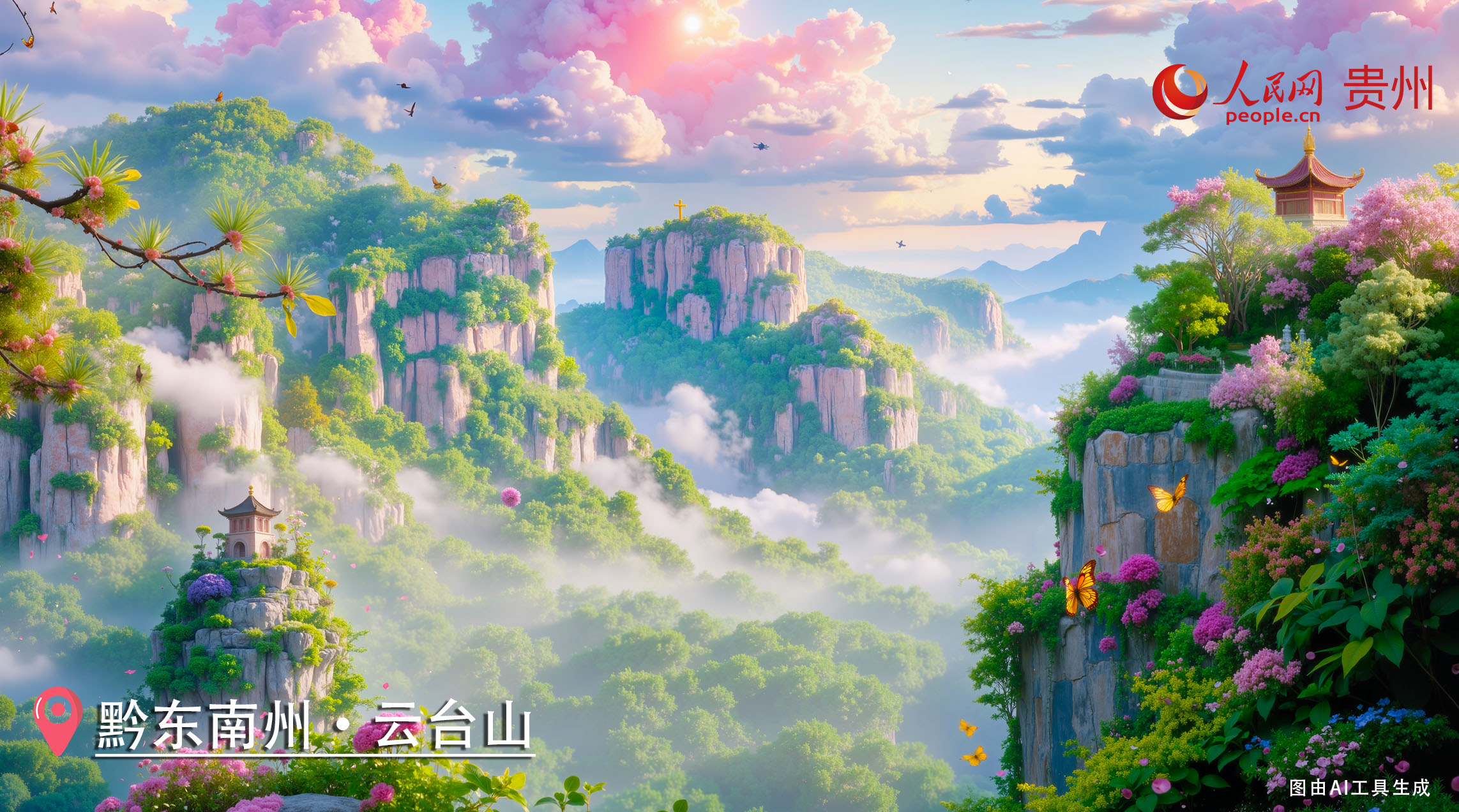 z6尊龙·中国网站：AI绘春领略贵州黔东南的自然人文锦绣风情(图5)