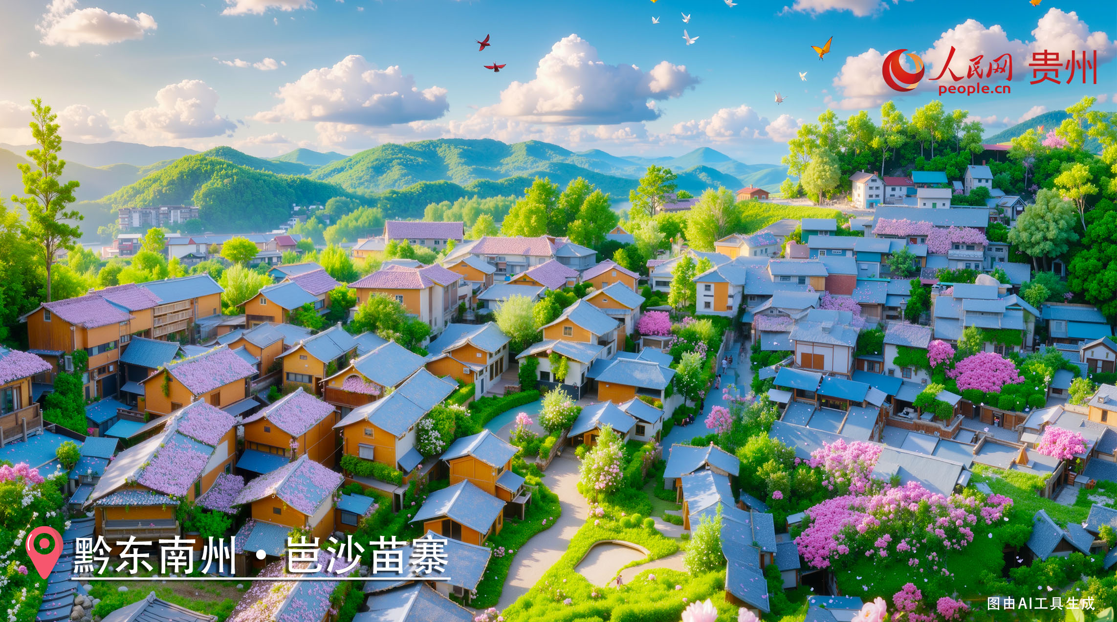 z6尊龙·中国网站：AI绘春领略贵州黔东南的自然人文锦绣风情(图6)