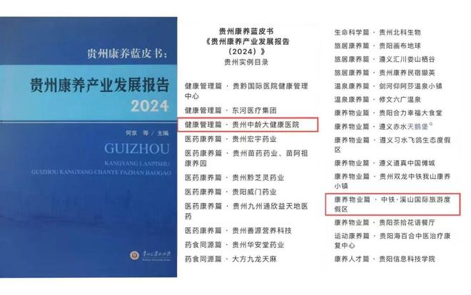 z6尊龙入口：中铁置业两项案例获选贵州康养蓝皮书(图1)